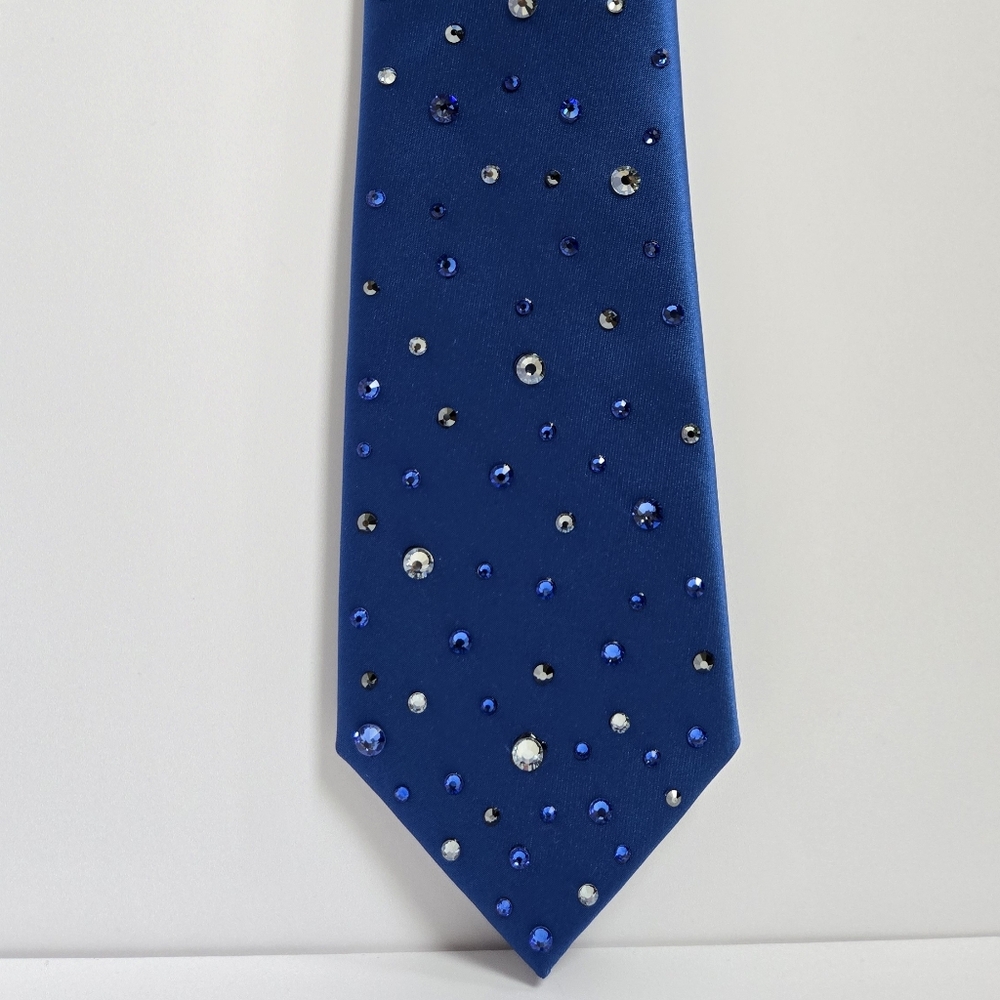 Blue Swarovski Rhinestone Tie